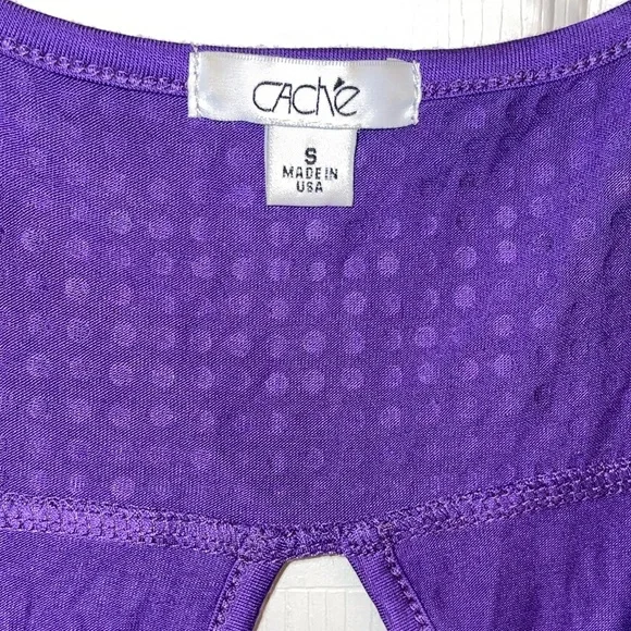 Cache Purple Studded Long Tank Top - Picture 4 of 6